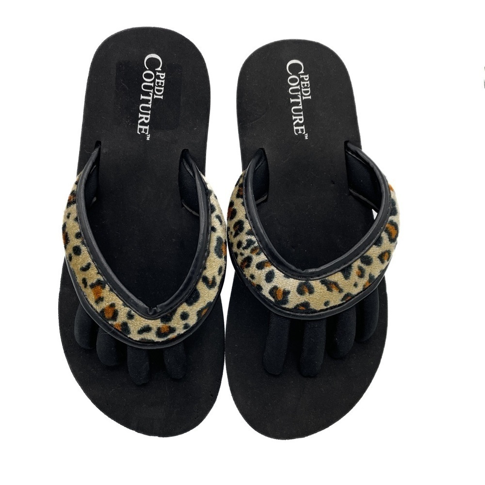 Pedi Couture leopard print pedicure sandals (S)